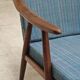 Pair of blue boomerang armchairs by Antonin Suman for Ton (Thonet) 1960