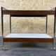 60s 70s serving trolley dinette made of teak & chrome Danish Modern Design