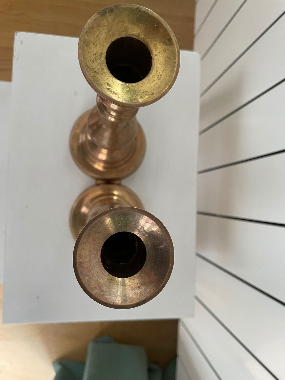 Pair of brass candlesticks