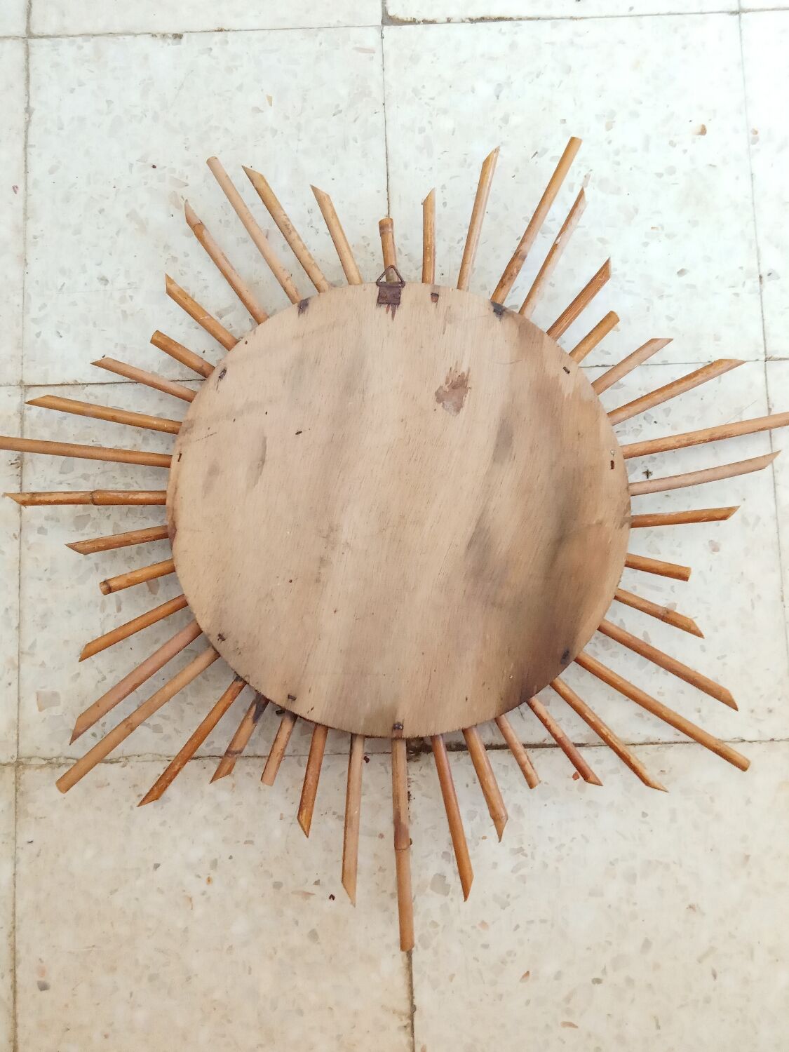 Rattan sun mirror