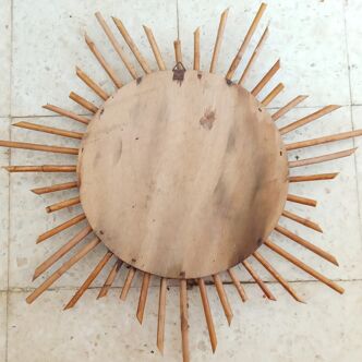 Rattan sun mirror
