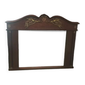 Empire mirror in mahogany and gilded bronze 120x97cm