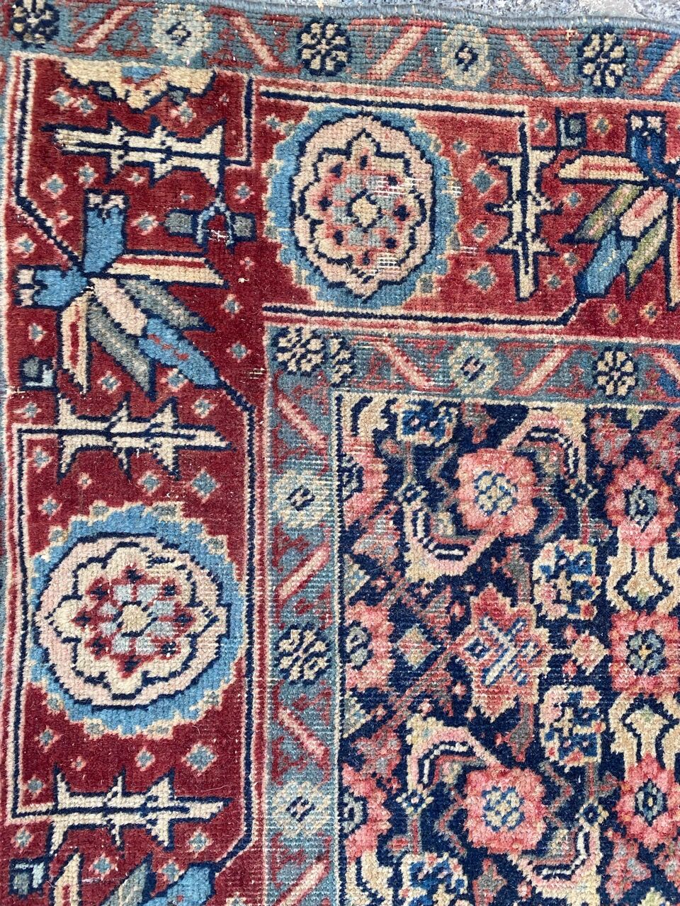 Antique Iranian Tabriz Handmade Rug 134x178 cm