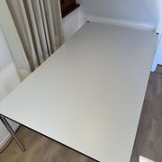 USM Haller desk in pearl grey laminate