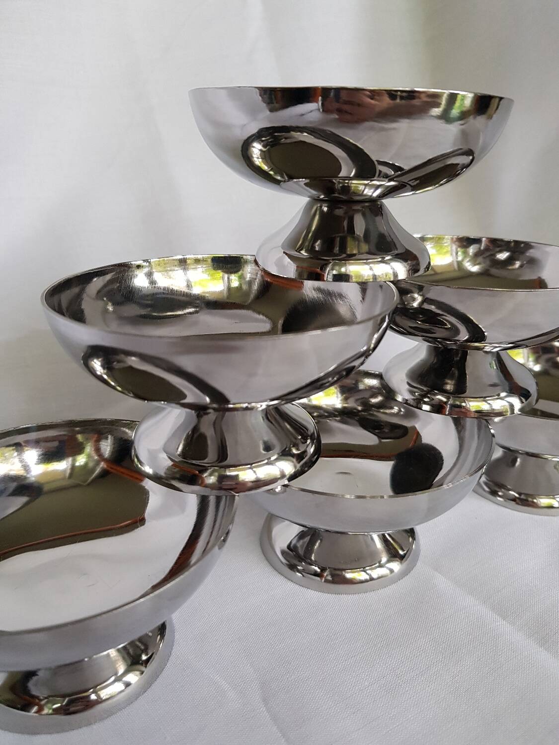 Coffret de 6 coupes à glace sur pied bas