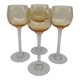 4 amber crystal glasses, first half of the 20th century.