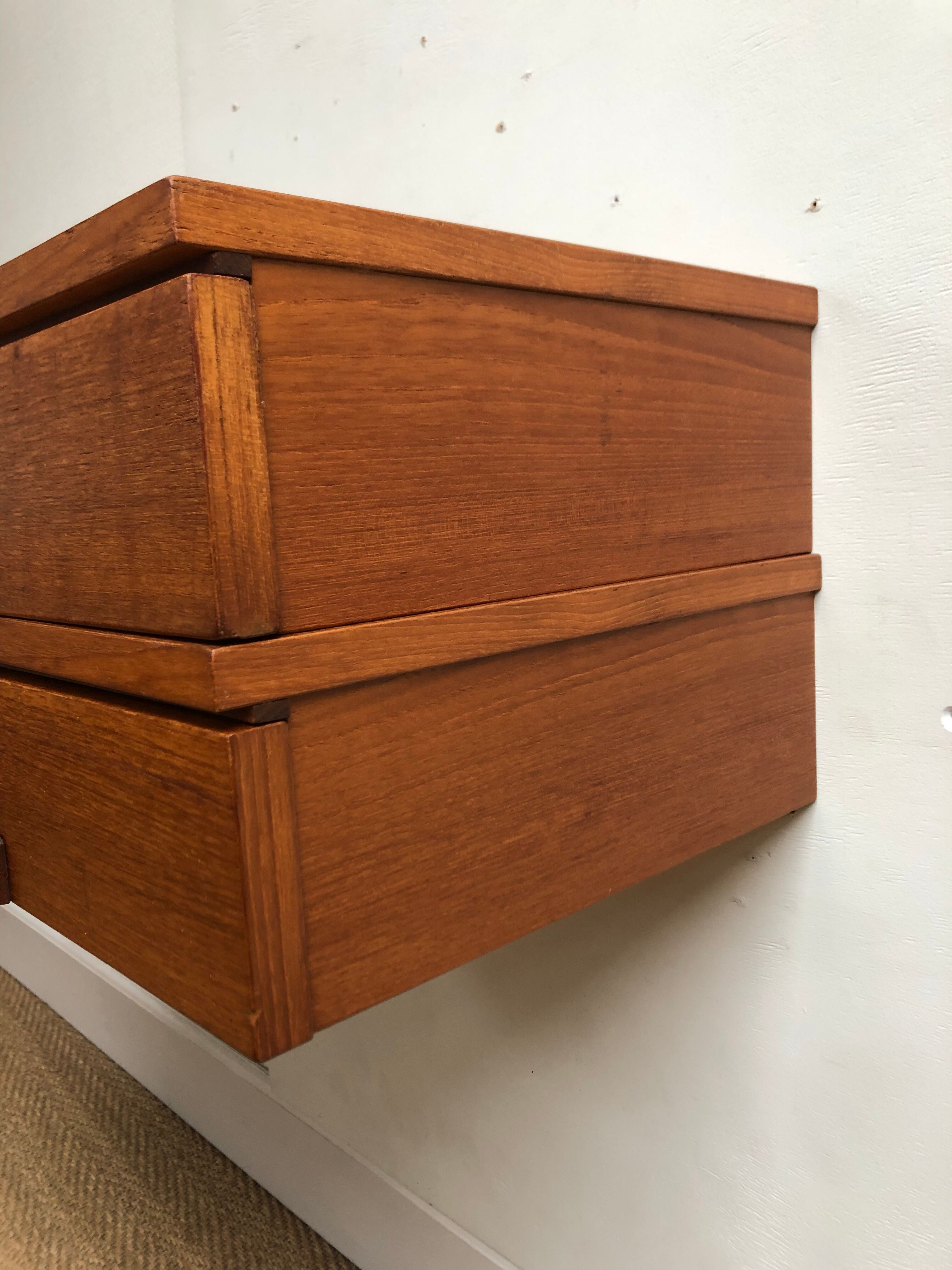 Pair of wall bedside tables