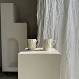 Pair of mugs in English porcelain H10