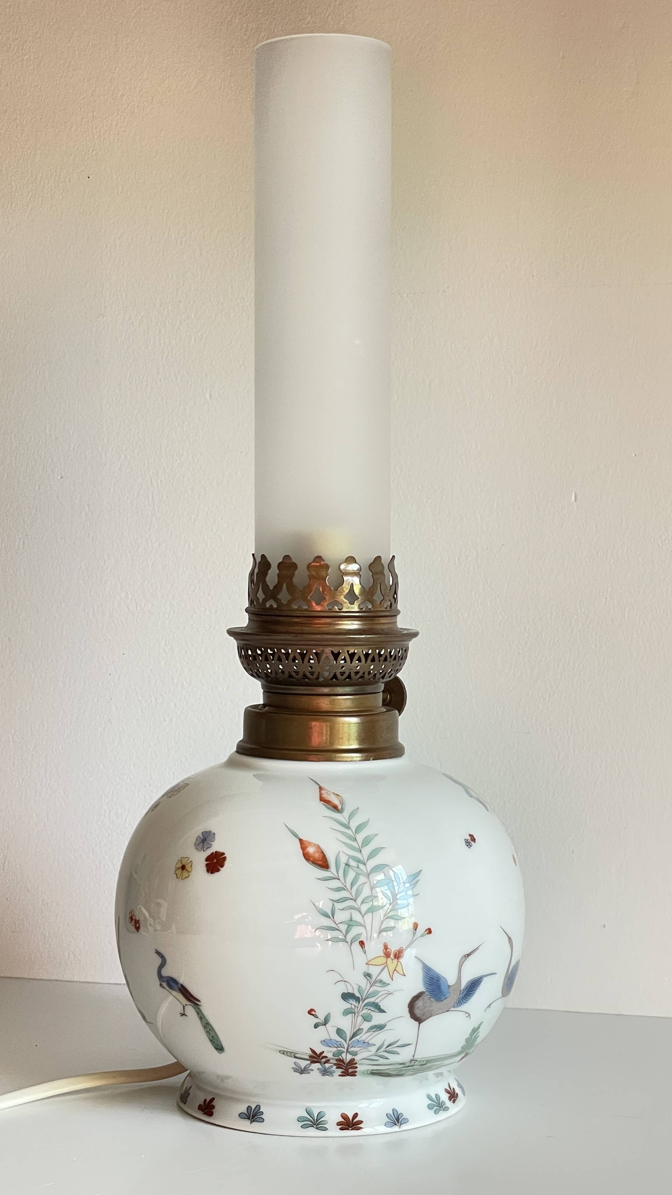 Limoges porcelain lamp France