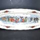 Sarreguemines large oval dish Obernai the snowball fight H. Loux
