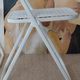 Set of 3 vintage white lacquered metal folding chairs Talin (Italy 70s)