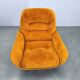 Pair of Italian Space Age Lounge Chairs, Orange Upholstery, 1970s