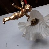 Hanging chandelier / bronze angel dore ep 1940/50