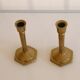 Pair of Scandinavian brass candle holders