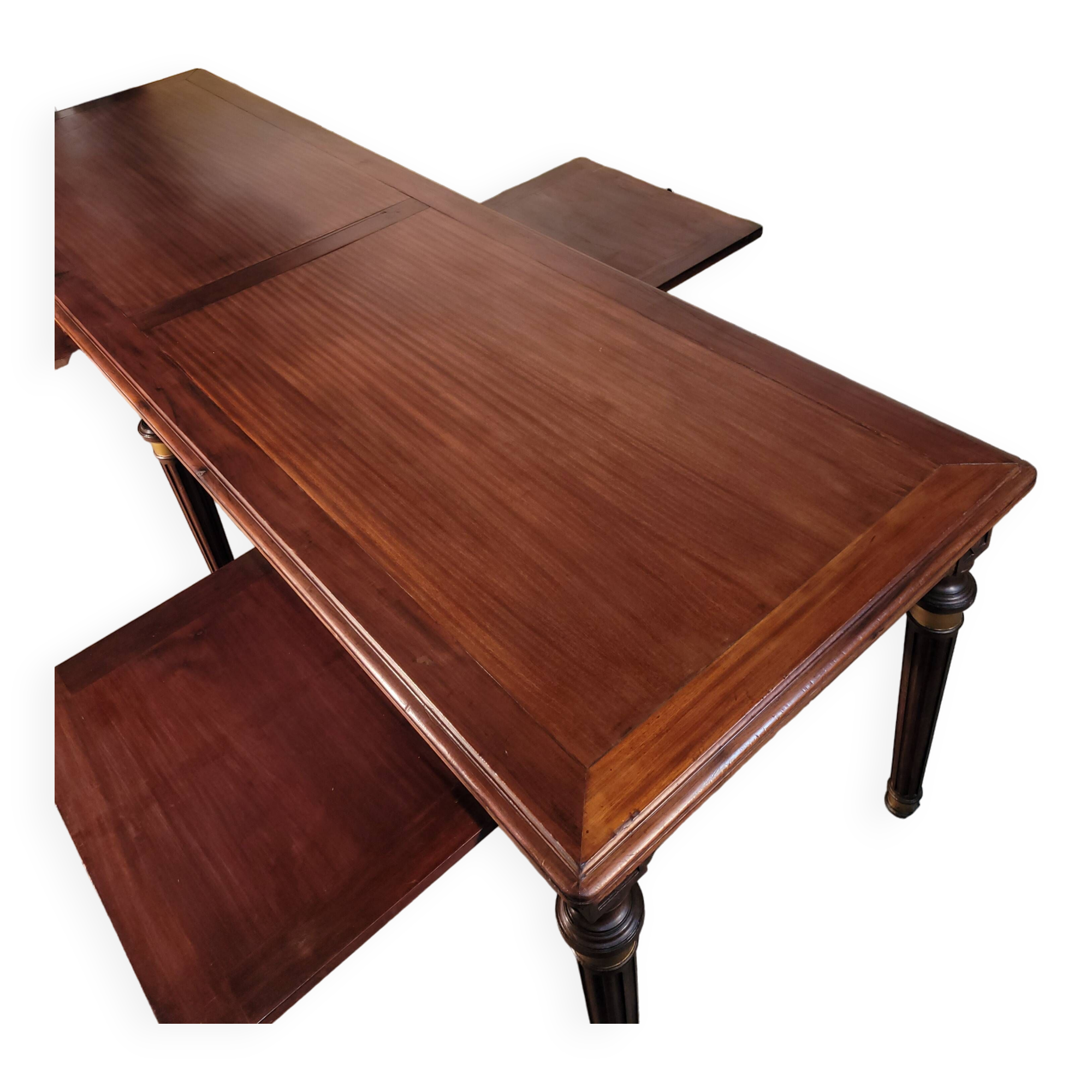 Large Louis XVI style mahogany table