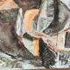 Swedish Original Oil on Canvas – "Abstract Composition" by Eivor Lindberg – 1967 – Signed – Vintage and Framed – 68 × 52 cm (26.8 in × 20.5 in)