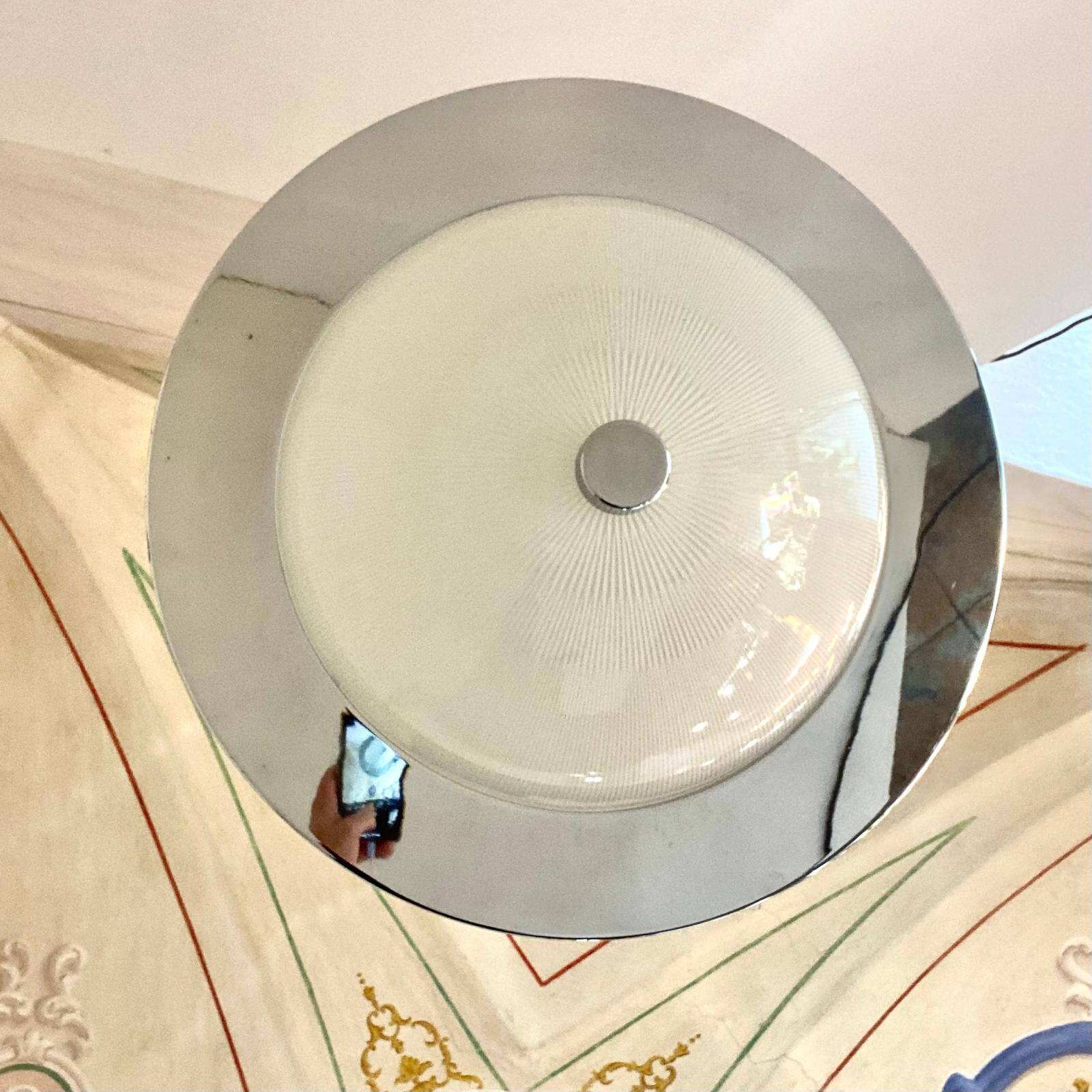 Space Age Design Pendant in Glass, Crystal and Metal