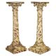 Pair of hand-carved Corinthian pillar bases