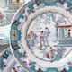 12 plates with large dish, Boch Frères Canton
