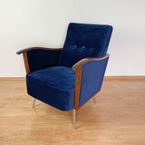 Restored Bauhaus Tubular Armchair Pair From 60's / Set Of 2 / Renovated / Chair / Furniture / Velvet
