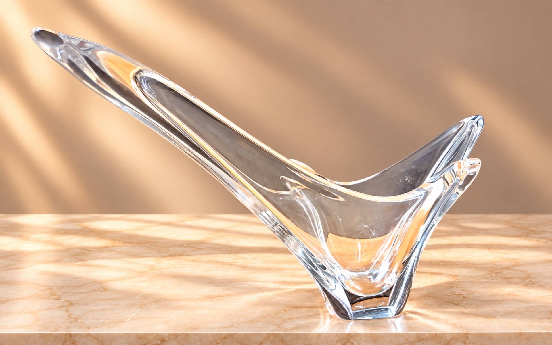 Monumental Daum French crystal bowl / centerpiece 79cm