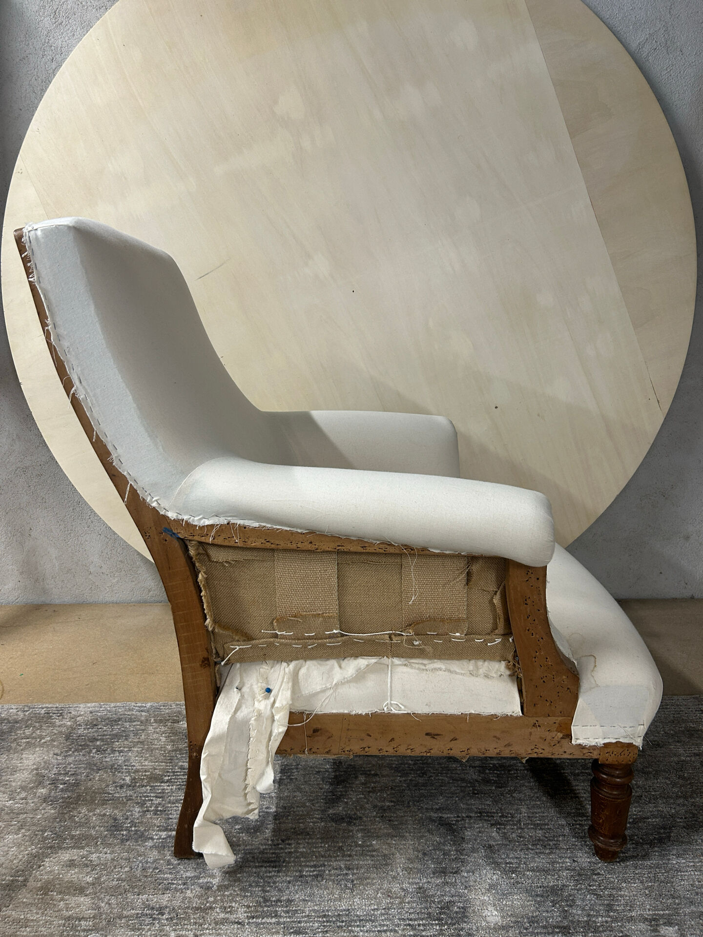 Fauteuil anglais en blanc