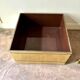 Plant box, storage box on casters in gold metal