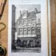 Gravure Vintage Dijon, la maison des Cariatides. 1881