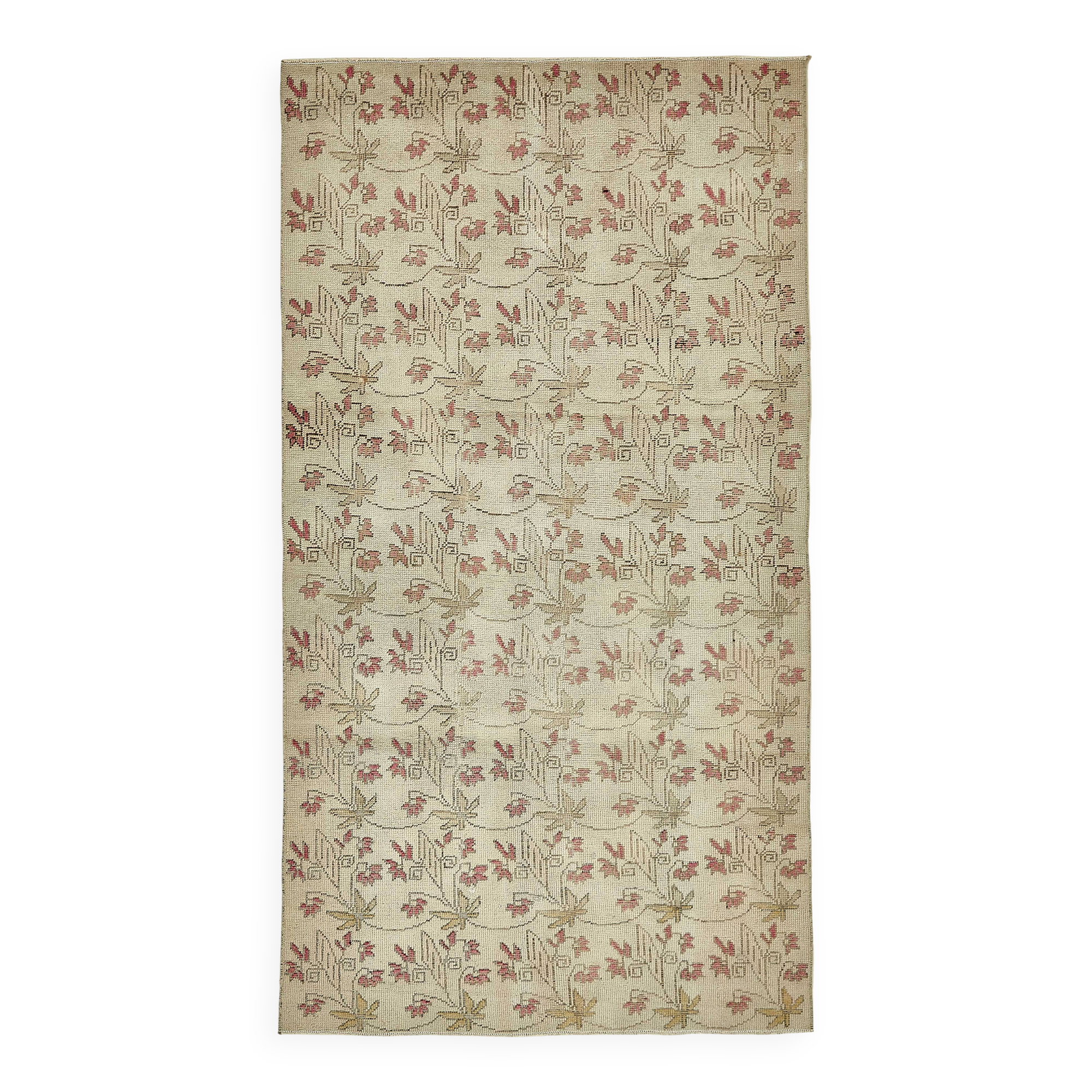 Tapis vintage anatolien turc 116 cm x 209 cm