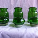 Apothecary bottles green glass jar