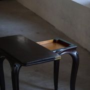 Table pliante anglaise de style Rococo Revival / Table de jeu en bois, 19ème siècle