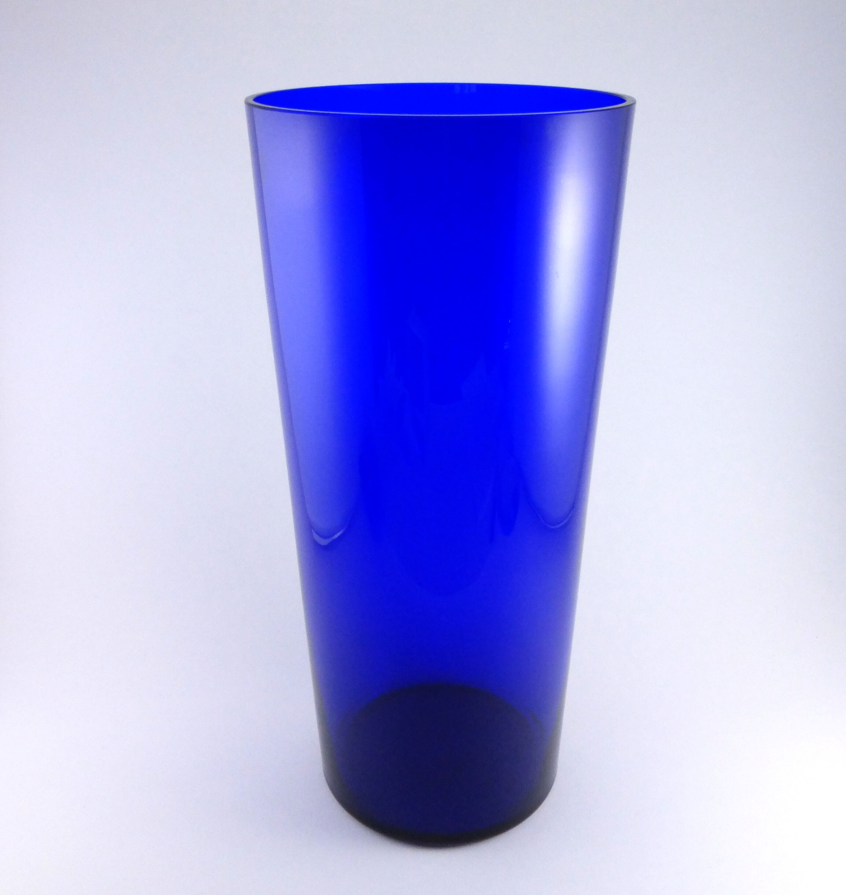 Czech cobalt blue parquet vase 1950-1960