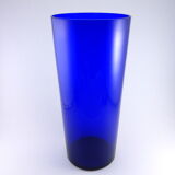 Czech cobalt blue parquet vase 1950-1960