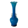 jagged sky blue opaline vase and small handles Design 1960
