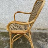 Paire de chaises en rotin