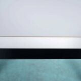 80s Memphis style coffee table, black and white side table.