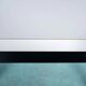 80s Memphis style coffee table, black and white side table.