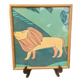 Set of 4 vintage frames ~ 70 for jungle decoration