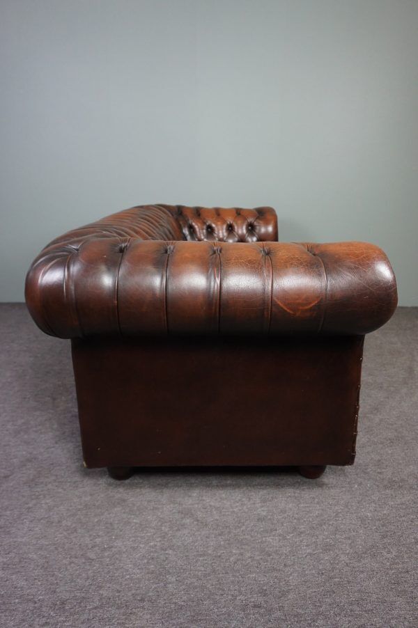 Chesterfield sofa 2.5 seats in cowhide leather