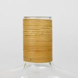 Vase or decanter by Carl Aubock with wicker top, mid-century, Austria, 1950s.