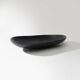 Organic shaped black wooden bowl, 1960s