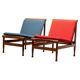 Set of 2 lounge chairs by Kai Lyngfeld Larsen in teak Denmark 1960