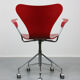 Chaise modèle 3217 Red Swivel par Arne Jacobsen pour Fritz Hansen