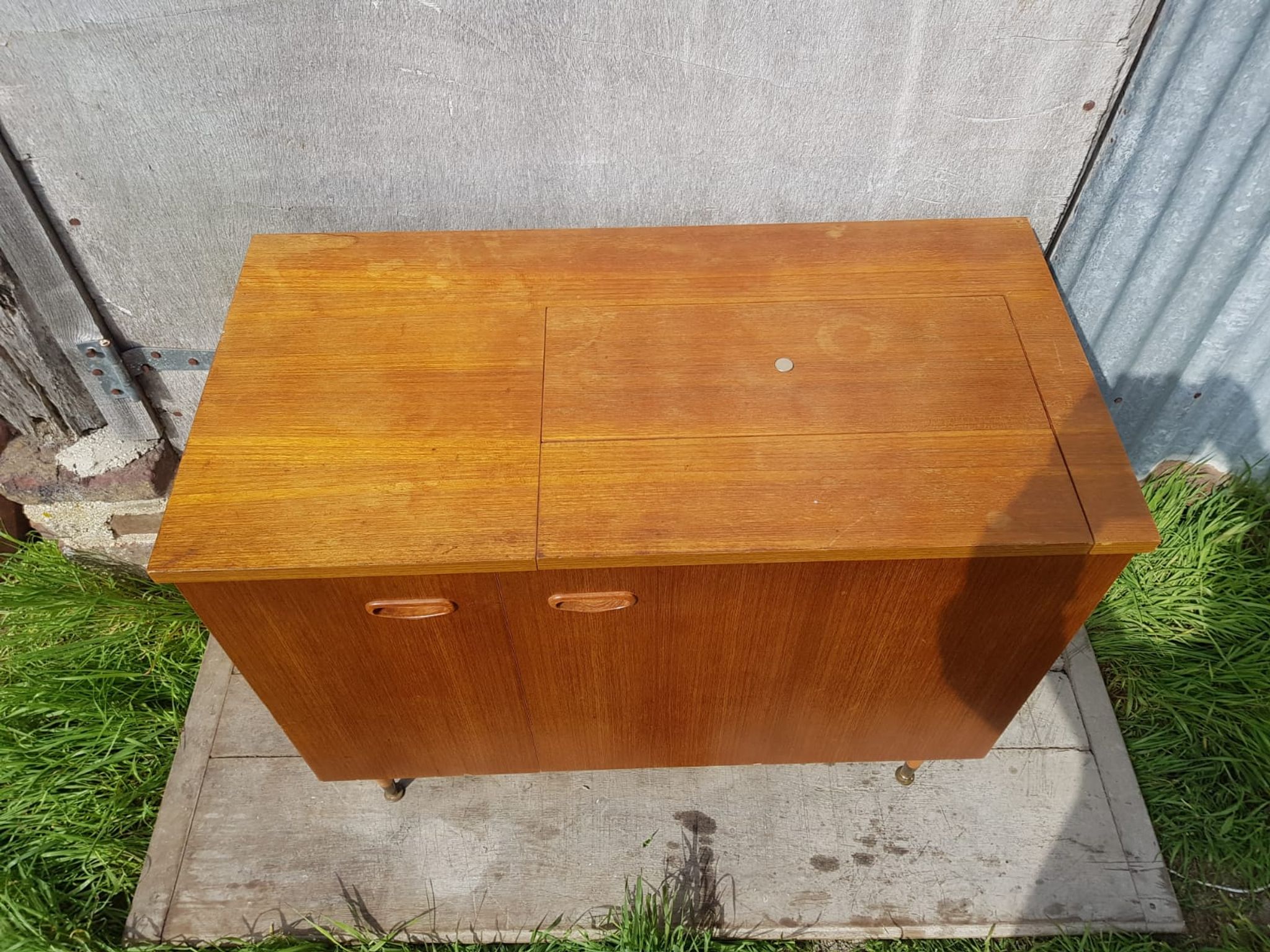 Old Furniture Machine To Sew SINGER Wood Feet Compas FRANCE Vintage