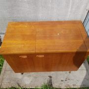 Old Furniture Machine To Sew SINGER Wood Feet Compas FRANCE Vintage