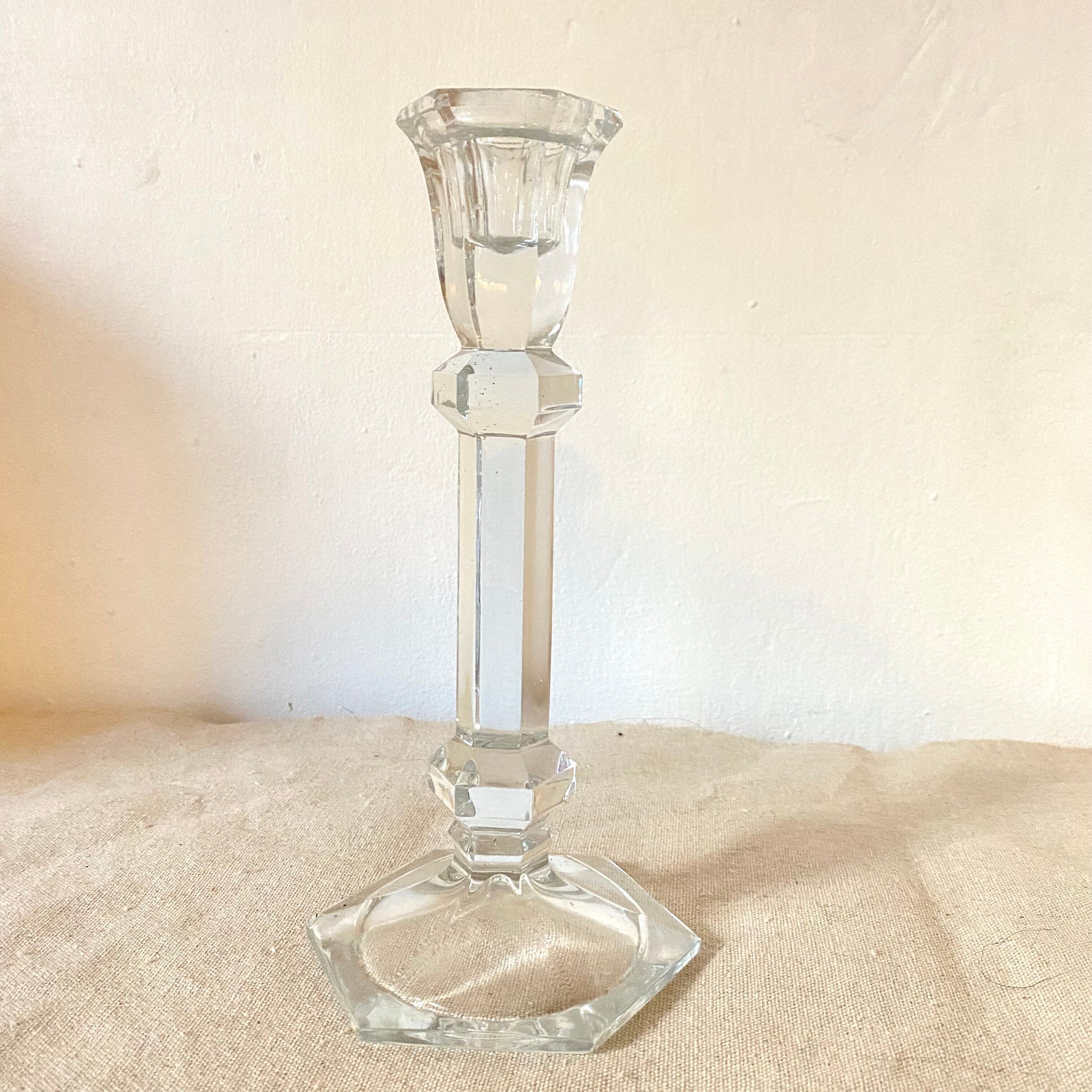 Glass candle holder