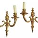 2 old Louis XVI style bronze wall lights