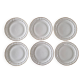 Bernardaud à Limoges - Série de 6 assiettes à dessert - Modèle Louis XV