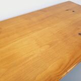 Vintage sled leg pine executive desk from the 60s-70s