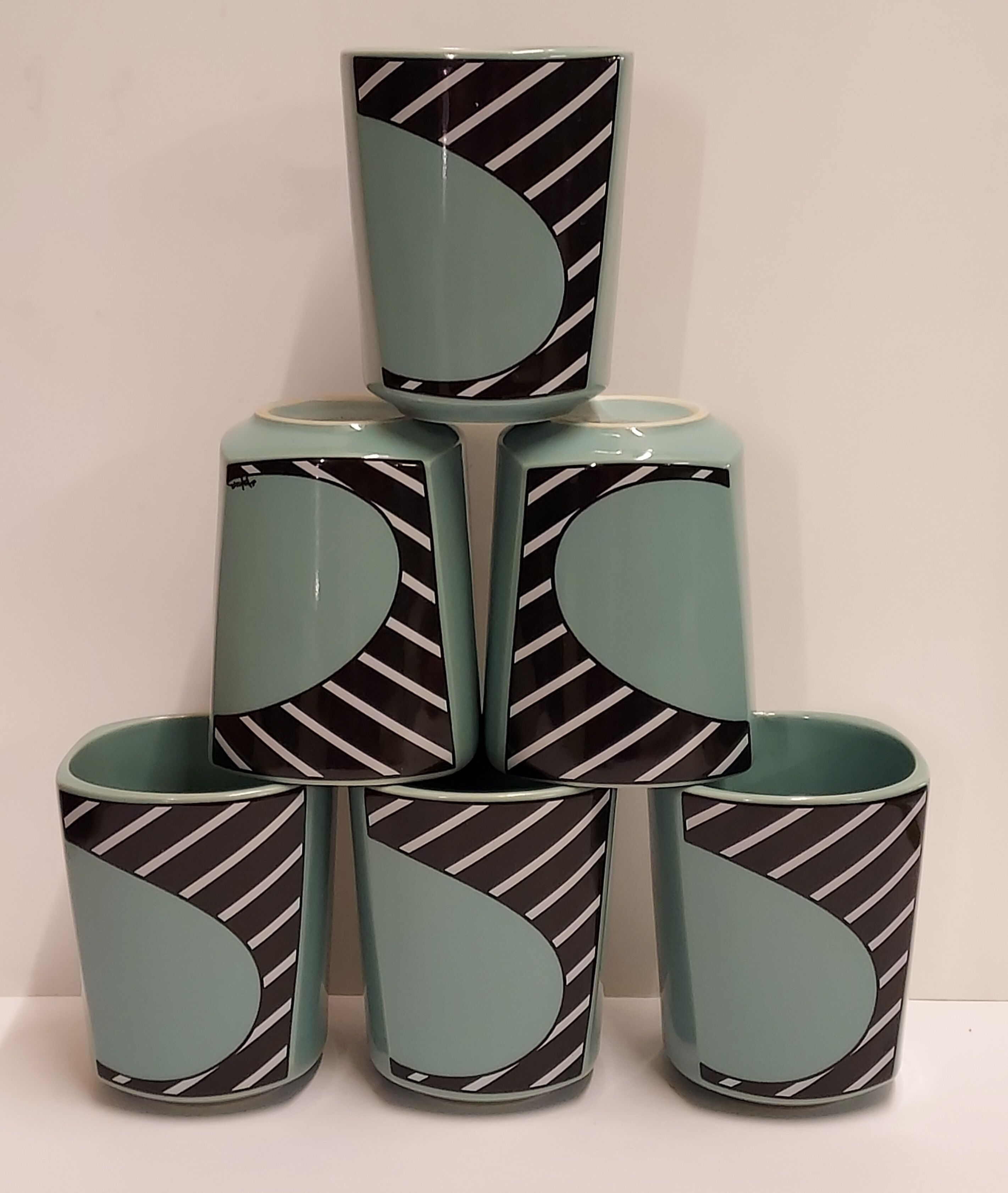 Set of memphis 6 cups dorothy hafnerfor rosenthal